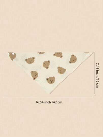 5pcs Baby Bibs With Printed Patterns