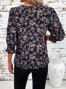 SHEIN Clasi Camisa de mujer de verano con estampado floral Ditsy Rural