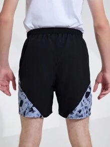 Teen Boy Color Block Casual Summer Sports Shorts