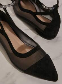 SHUZIA Ladies' Solid Color Fashionable Sweet Breathable Flat Shoes - Black - View 6