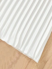 Teen Girl Spring/Summer Woven Pleated Jumpsuit - White - View 4