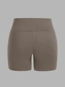 SHEIN LUNE 4pcs Set Plus Size Women High Waist Shorts, Casual Handwritten English Graphic Pattern, Suitable For Summer Suitable For Going Out Women's Sportswear