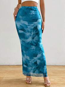 Chiquease Váy in ngẫu nhiên thanh lịch dành cho nữ - Màu xanh Bạc hà - Xem 5