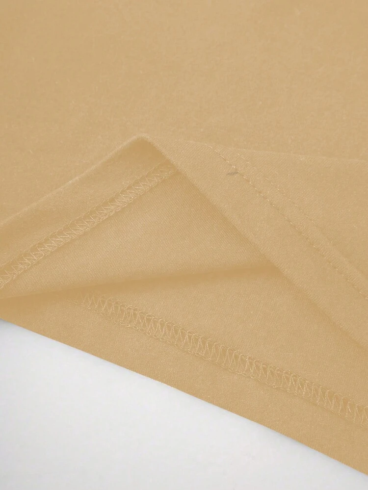 Women's Solid Color Round Neck Long Sleeve Cropped T-Shirt