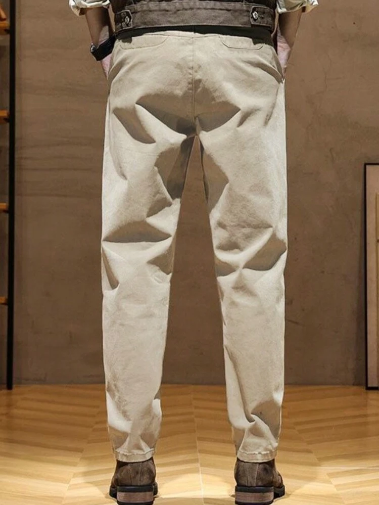 Men's Casual Solid Color Tapered Pants