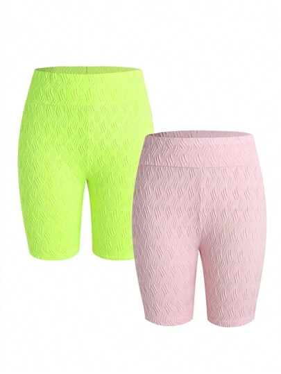 Quần legging ngắn màu trơn cho bé gái tuổi teen, mùa hè