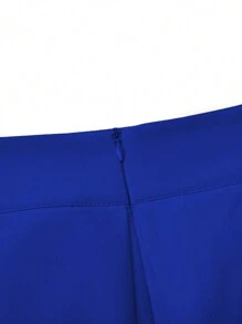 SHEIN Clasi Falda de cintura alta de unicolor elegante para mujer para el atuendo de primavera y verano