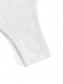 Ocili Leisure Natural Comfy & Soft Cotton Pleated Back Low Waist Cheeky Briefs-White