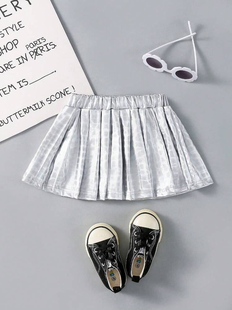 Baby Girl Colorful Pleated Skirt, Suitable For Spring And Summer