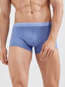 Men's Plain Simple Daily Boxer Shorts (Pack Of 5)