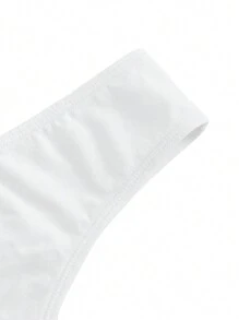 Ocili Leisure Natural Comfy & Soft Cotton Pleated Back Low Waist Cheeky Briefs-White