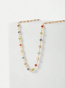 MOTF PREMIUM 18K GOLD PLATED SWEET HEART DELICATE CHAIN NECKLACE, VALENTINES, MOTHER'S DAY, MOM GIFT - Multicolor - View 6