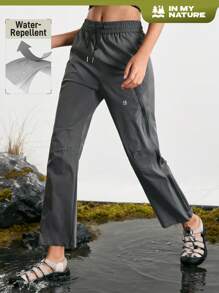 In My Nature Women Outdoor Sports Function Windproof Waterproof Straight Zipper Trousers - Dark Grey - View 1