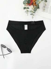 Quần bơi nam đơn giản màu trơn hàng ngày - màu đen - Xem 1