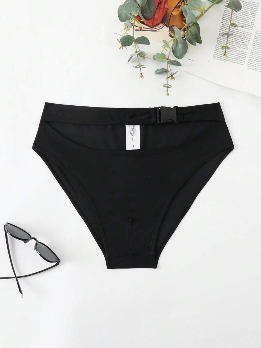 Quần bơi nam đơn giản màu trơn hàng ngày - màu đen - Xem 1