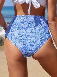 SHEIN Bottom de traje de baño de vacaciones de verano vintage estampado de paisley para maternidad