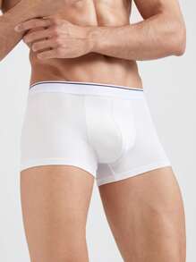 Men's Plain Simple Daily Boxer Shorts (Pack Of 5)