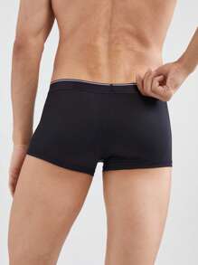 Men's Plain Simple Daily Boxer Shorts (Pack Of 5)
