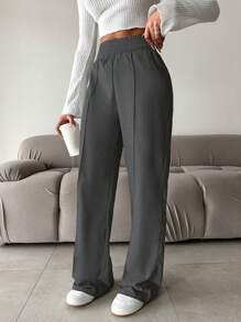 EURMUSE Cotton Women's Solid Color Simple Daily Sweatpants - Multicolor - View 5
