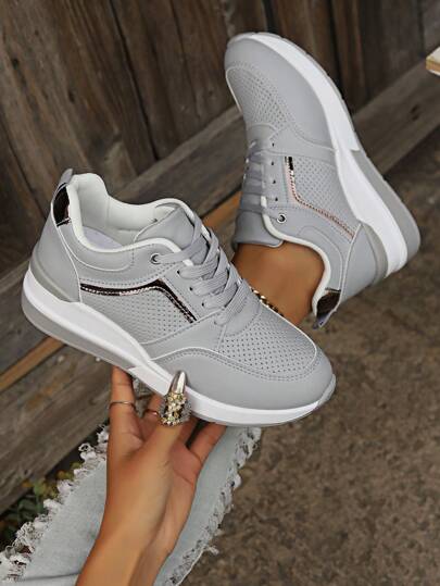 秋冬女士休闲运动鞋时尚百搭大码运动鞋厚底春夏新品休闲休闲鞋