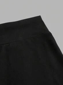 SHEIN LUNE 4pcs Set Plus Size Women High Waist Shorts, Casual Handwritten English Graphic Pattern, Suitable For Summer Suitable For Going Out Women's Sportswear