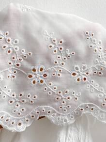 SHEIN Holidaya Plus Size Boho Women's Summer Off Shoulder Floral Splice Solid Color Minimalist Sexy Short Sleeve Blouse Loose Top