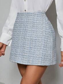 Aveloria Elegant Plaid Mini Skirt For Summer Commute - Multicolor - View 5