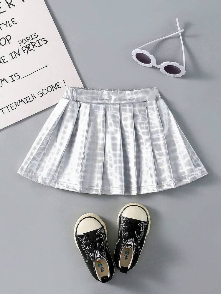 Baby Girl Colorful Pleated Skirt, Suitable For Spring And Summer