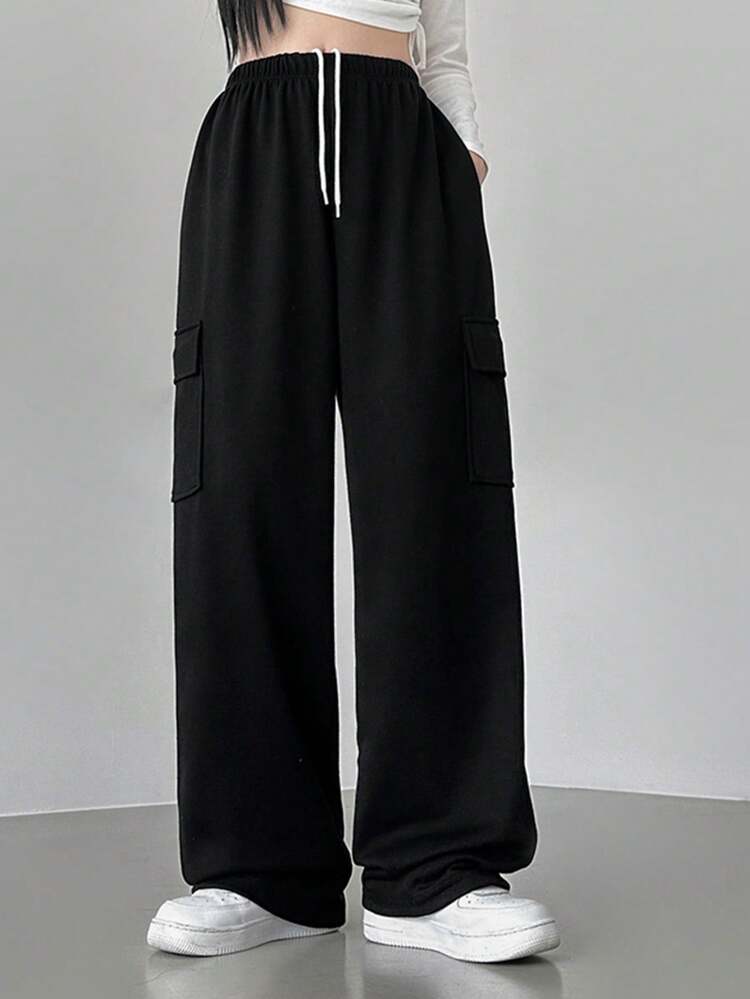 Women's Simple Solid Color Loose Casual Sports Pants,Women Joggers Sweatpants