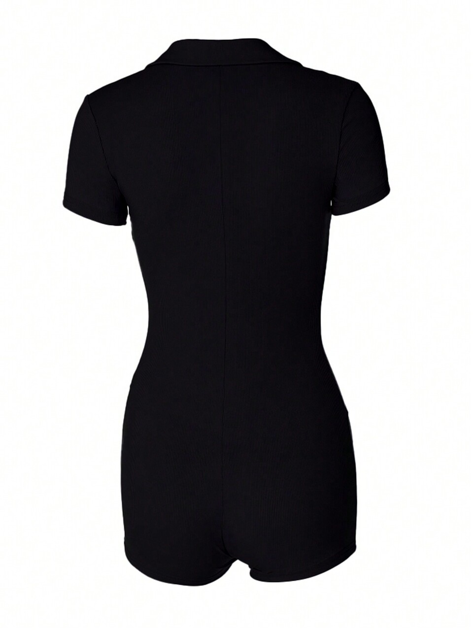 Women's Summer Casual Solid Color Short Sleeve Jumpsuit Unitard