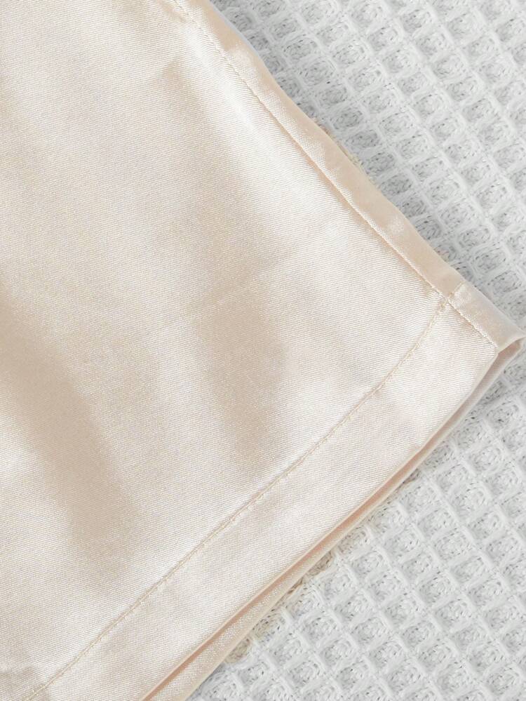 Teen Boy Simple Solid Color Three-Pack Crop Leggings, Made Of Chino Fabric For Home Wear