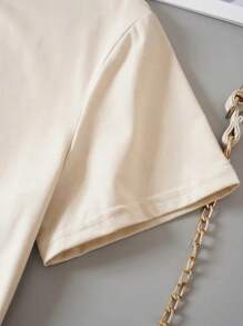 INAWLY 舒适彩色T恤，椰子女孩唯美可爱波西米亚海滩Y2K T恤，海洋情侣美人鱼衬衫，时尚夏季T恤 - 杏色 - 查看 3