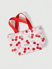 ROMWE Kawaii Cherry Fashionable Portable Lunch Bag For Storage And Insulation Of Lunch Box - Multicolor - View 4
