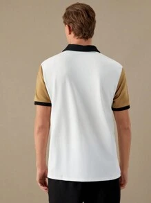 Manfinity VCAY Men Patch Detail Colourblock Polo Shirt - Multicolor - View 2