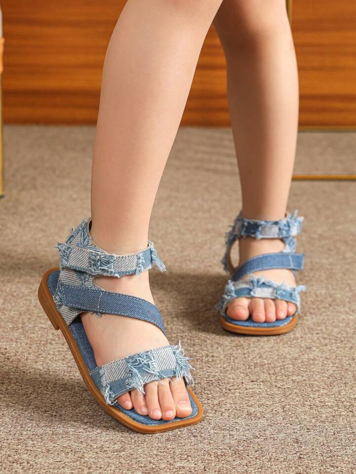 Girls denim sandals deals