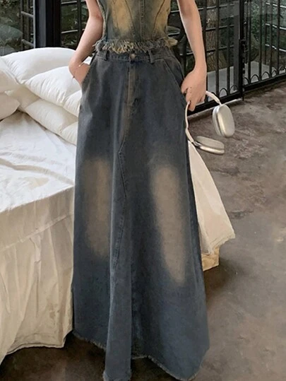 女士百搭休闲牛仔迷你裙