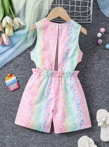 SHEIN 年輕女孩休閒無袖連體褲，日常穿著 - 彩色 - 查看 2