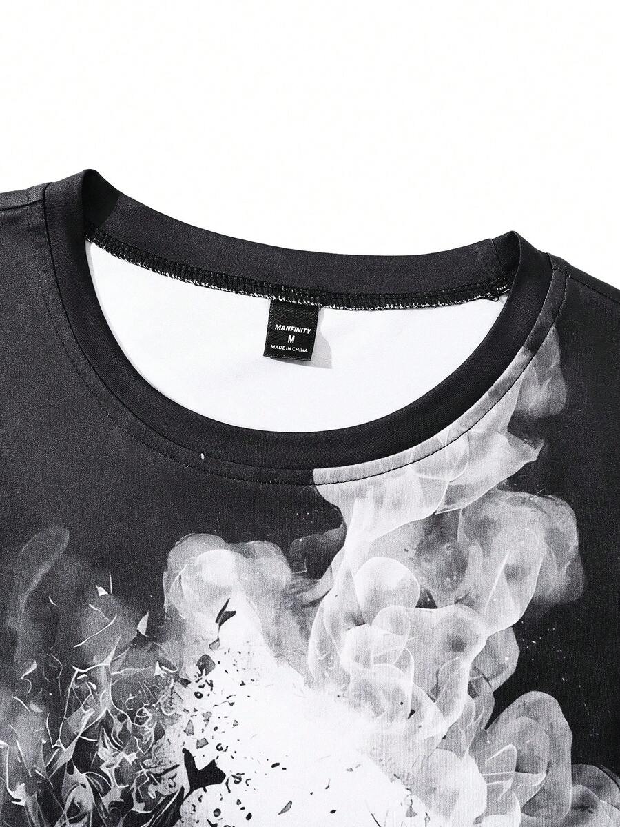 Manfinity LEGND Men Plus Size Street Style Skull Print Sleeveless Tank