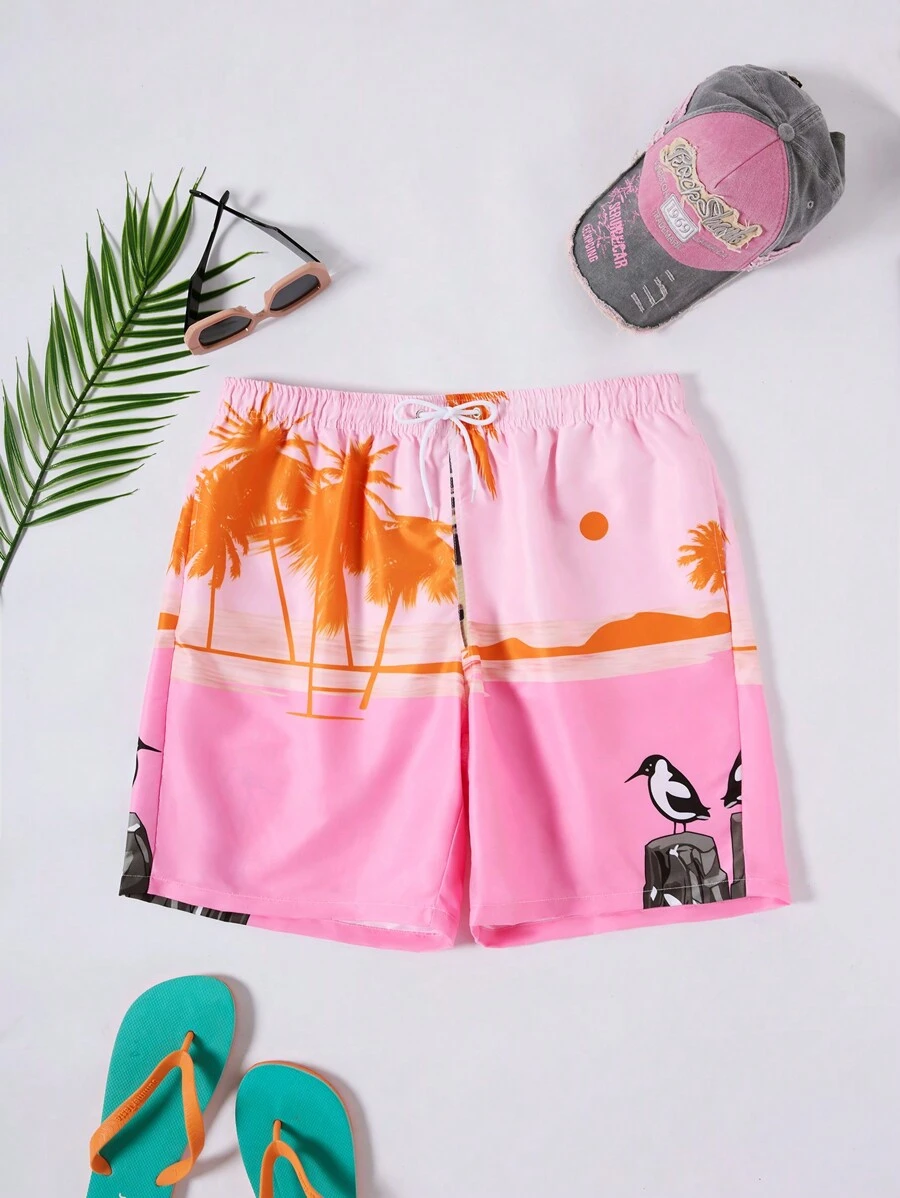 Surfspeed Quần short đi biển in đầy màu sắc dành cho nam - Nhiều màu - Xem 1