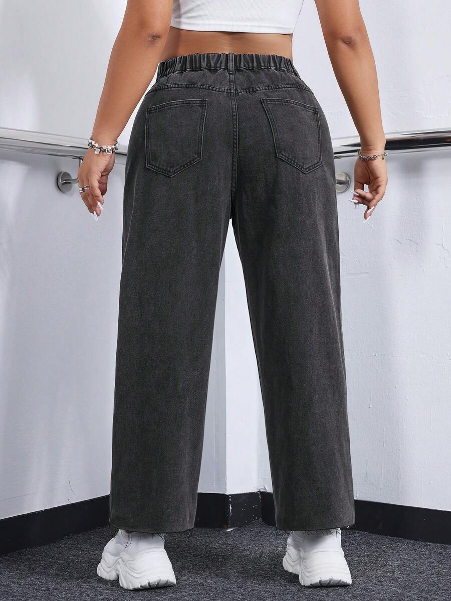 Damen Jeans Bleistiftrock - Stretch Denim Mit Knopfdetails Und Funktionalen Taschen