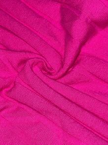 Slaydiva New Casual Knitted Tank Ribbed Jumpsuit Unitard For Streetwear - Hot Pink - View 9