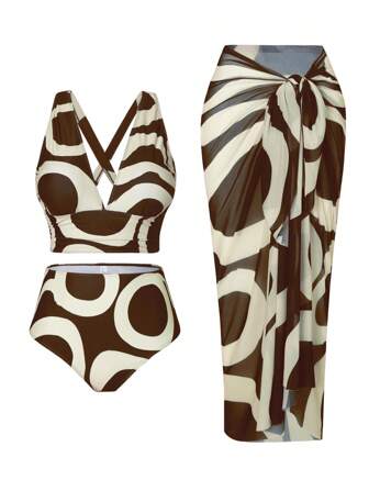 Shein swim wear 水着茶色 brown 9010