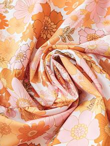 Soleia 女士花卉印花A字型晃動背心連身裙，適用於度假和下午茶活動的休閒裝 - 彩色 - 查看 6