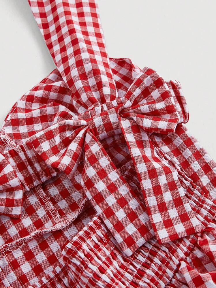 shein red and white dress SHEIN Lady Two Tone A-line Dress
