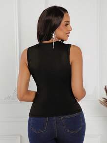 SHEIN Lady 女士夏季短款上衣 黑色上衣 7 月 4 日连衣裙