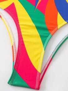 Swim Oasis Women's Printed Beachwear One Shoulder Monokini Swimsuit And Tie Front Swim Skirt Outfit,Summer Beach - Yellow - View 5