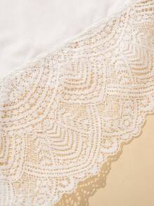 女性3入組純色對比花邊三角褲