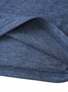 INAWLY Women's Fashionable And Retro Printed T-Shirt For Summer Graphic Tees Women Tops - Navy Blue - View 4