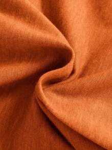 SHEIN Tween Boys'  Round Neck Printed Knitted Short Sleeve T-Shirt - Orange - View 5