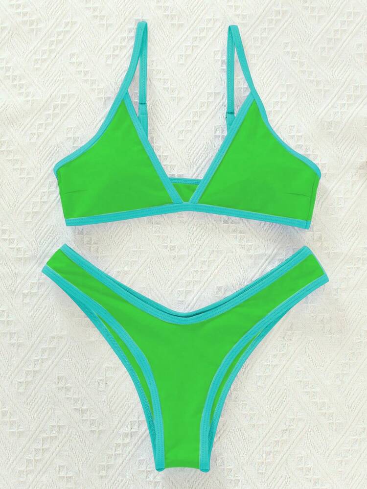 Women's Bikini Set With Fringe, Sexy Halter Neck Bikini Set For Vacation Summer Beach